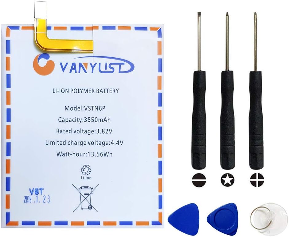 VANYUST Replacement for Nexus 6P Battery, 3550mAh Replacement HB416683ECW Battery for Huawei Google Nexus 6P H1511 H1512 with Tools | Huawei Google Nexus 6p Battery with Repair Tools