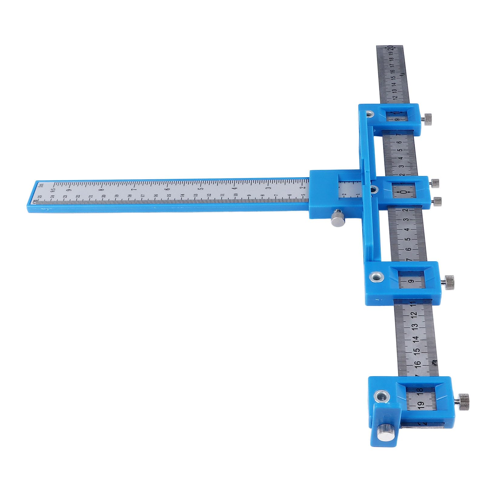 Cabinet Hardware Jig Tool Adjustable Punch Locator Drill Guide Wood Door Adjustable Drilling Doweling Template Tool for Handles and Pulls