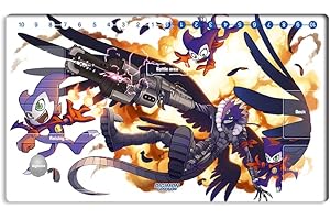 New Mlikemat Playmat Digimon DTCG Mat Impmon Beelzemon TCG CCG OCG Trading Card Game Mat with Zones + Free Bag (ZD002-477-SM)