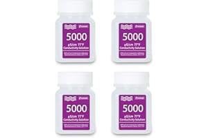 UIUZMAR 5000μS/cm Calibration Solution Conductivity Standard Buffer Solution for Truncheon Salinity Meter 4 Bottles of 50Ml