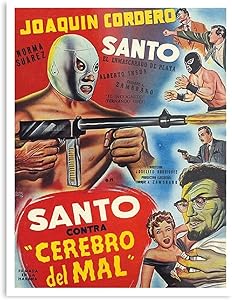 The Movies El Saint Spanish Mexican Luchador Film Enmascarado Santo The Best and Style Home Decor Wall Art Print Poster Customize
