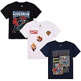 Bioworld Superman Lightning Boy’s 3-Pack Crew Neck Short Sleeve T-Shirt Set