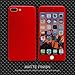 SenseValue hui-377 iPhone 8 Plus, iPhone 7 Plus Case, New 360 Full Body Protection Hard Slim Case Coated Non Slip Matte Surface with Tempered Glass Screen Protector for Apple iPhone 7 Plus, iPhone 8 Plus(Red)