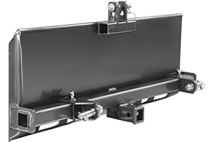 VEVOR Universal 3-Point Skid Steer Plate, 3/8" Skid Steer Attachment Plate, 7000lbs Skid Steer Mount Plate Steel Adapter Loader, Compatible with Deere, Kubota, Bobcat, Mahindra Skid Steers, Tractors