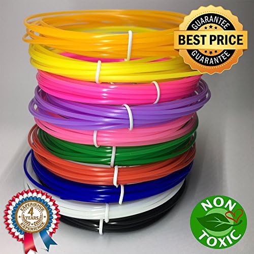 3D Pencil PLA Filament, 3D Printing Spare Parts - Pen Filament. 1.75mm. Wonderful 10 Different Colors. Durable Material, Premium Quality.