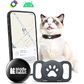 Cat Tracker Tag for Android, Pet Tracking Tag with Collar Silicone Holder, Compatible with Google Find My Device, No Subscription, Small Pet Finder for Cats &amp; Kittens