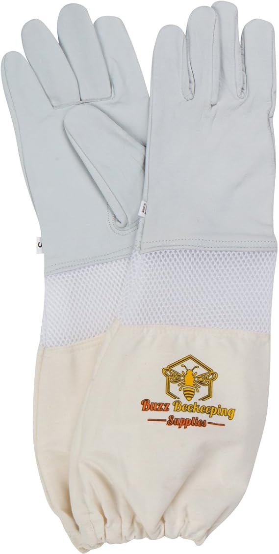 Goatskin Beekeeping Gloves (Small) for Men and Women