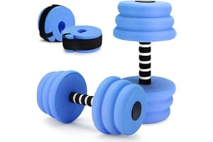 CARPERIPHER Water Aerobics Set for Aquatic Exercise, Pool Fitness Equipment Foam Water Dumbbell Set, New Upgrade Aquatic Dumbbells and Foam Swim Aquatic Cuffs, Water Workout Fitness Tool