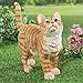 Collections Etc Cute Kitty Orange Tabby Cat Garden Statue Outdoor Decoration
