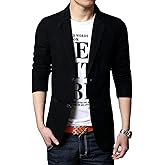 chouyatou Men's Slim 2-Button Single Breasted Cotton Lightweight Blazer Jacket Sport Coat