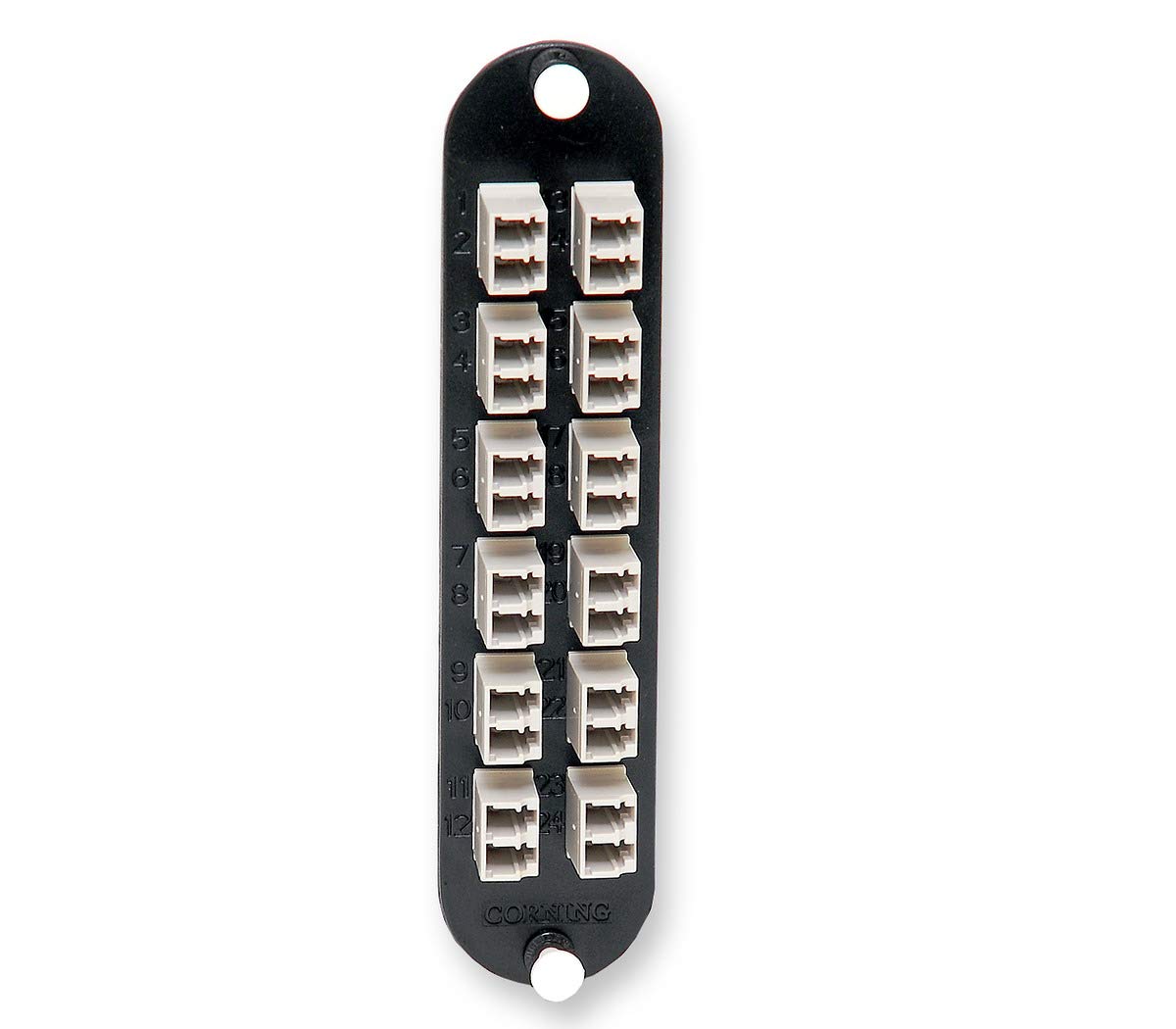 Corning LANscape CCH Patch Panel with 12 LC Duplex OM1 Multimode 62.5 Adapters (Ceramic Insert