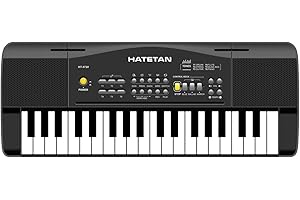 YEMKEZO Piano Keyboard for Kids,37 Keys Portable Electronic Piano for kids with Microphone - Music Keyboard Piano Toys, Gifts for 3 4 5 6 7 8 9 Year Old Boys&Girls (Black,New2023)