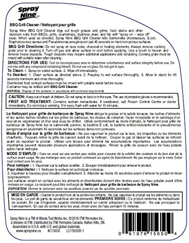 Spray Nine C15650 BBQ Grill Cleaner, 650mL