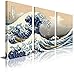 wall26 - The Great Wave Off Kanagawa by Hokusai - Canvas Art Wall Decor- 36