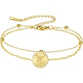 TEAMER Saint Michael Bracelet Double Layer Beads Chain St. Michael Bracelet The Great Protector Archangel Amulet Religious Jewelry For Women