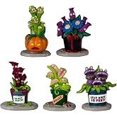 Lemax Hungry Houseplant Horror Accessory, #44314, 7.2-in Halloween Display | Sinister Greenery Lurks Behind Warning Signs | Non-Electrical, 7.2 x 2.2 x 1.22 In | Spooky Town Village Display