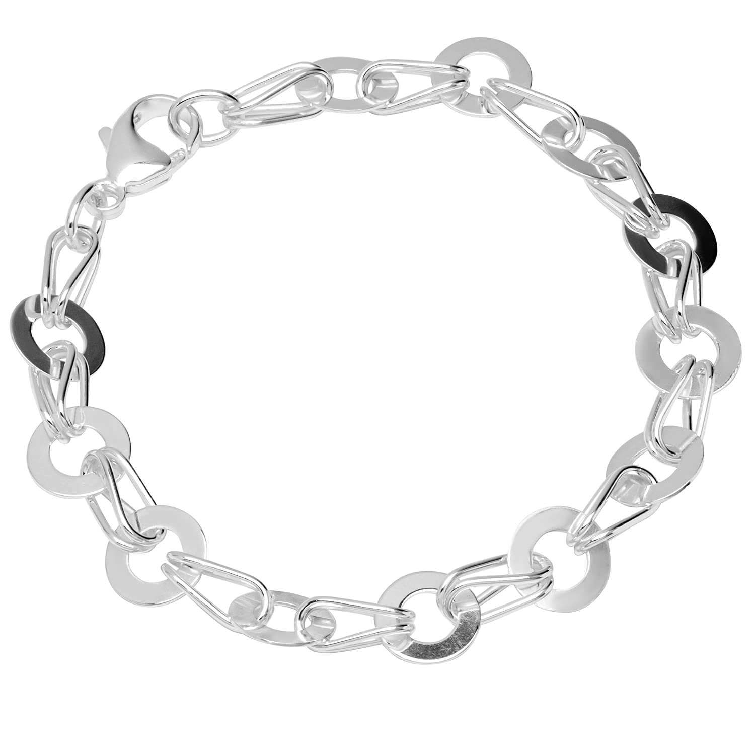 NKlaus bracelet 925 Sterling Silver 21cm Luna chain unisex design design bracelet chain 12778