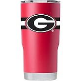 Gametime Sidekicks Georgia Bulldogs 20oz Red Tumbler - Officially Licensed, 18/8 Stainless Steel, Double-walled, Vacuum-insulated, UV LED Printed Logos, Sweatless, Stays Hot/Cold - 360 Wrap