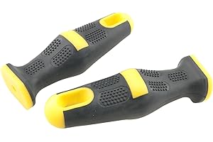 ZCZQC 2PCS Rubber File Tool Special Handle 8 inch Round Hole Ergonomic Rubber File Handle for File Cutting or Grinding Tools Rectangular Hole Black