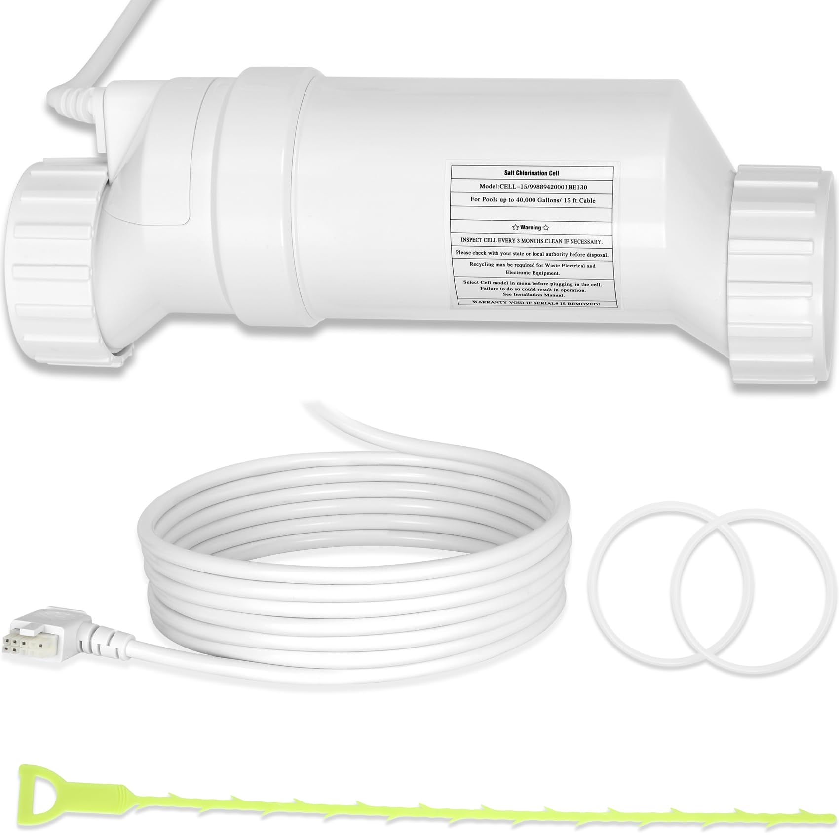 Photo 1 of T-Cell-15 Salt Cell Generator for Inground Swimming Pool Up to 40k Gallons, Compatible with Hayward Aquarite, Aquarite Pro & Swimpure Plus Salt Chlorine Generator Systems, Replace Tcell940