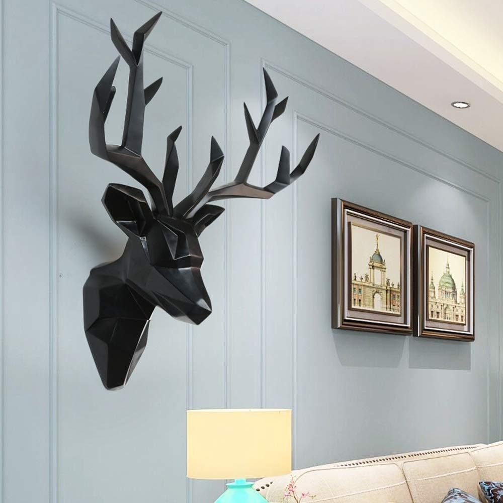 Sculpture Murale Tête D'ours En Résine - Décoration Chic Pour Salon, Bureau, Hôtel - 21 X 18,5 Cm