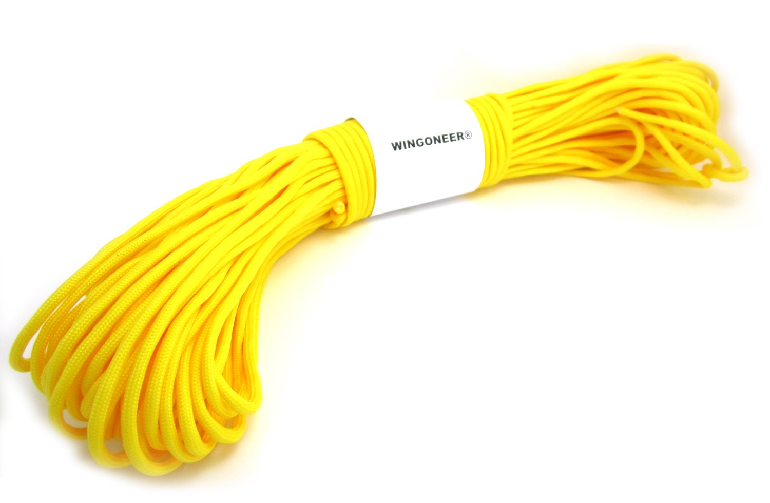 WINGONEER 550 Paracord Mil Spec Type III 7 strand parachute cord Yellow 100 feet