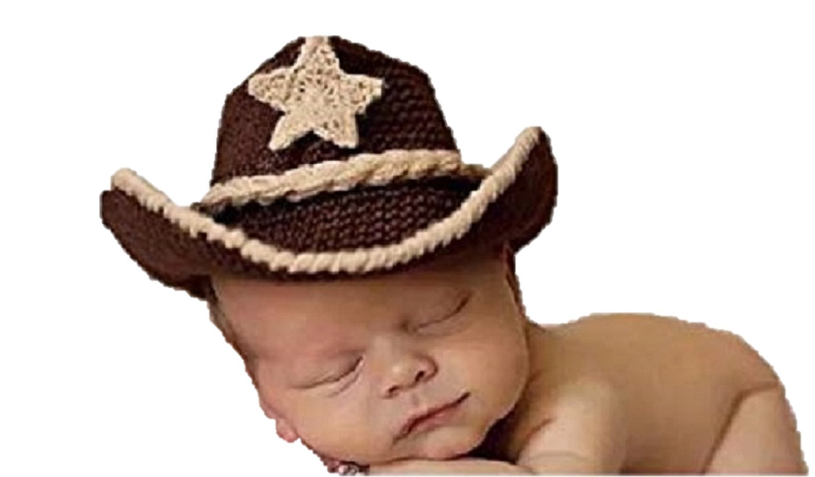 Newborn Baby Girl/Boy Crochet Knit Costume Photography Prop Outfits (Cowboy)