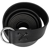 DYTSERHFEA Leather Renaissance Medieval Belt Knight Viking Retro Ring Belt Reenactment Accessory