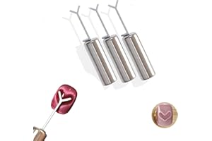 LUNENG 3 PCS Heart Cat Eye Magnet For Nails,Heart For Cat Eye Gel Polish, Heart Magnet For Nails,Cat Eye Magnetic Nail Art Tool Setmagnet Sticks With Y-Shaped Guide For Nails, Diy Manicure Kit,Home