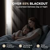 Joydeco Blackout Curtains 95 Inch Length 2 Panels Thermal Insulated Khaki view 3