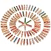 Outus Mini Craft Pegs Wooden Clothespins, Assorted Colors, 100 Pieces