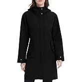 Orolay Women's Lightweight Rain Jacket Hooded Long Raincoats Softshell Travel Water-repellent Outdoor Windbreaker