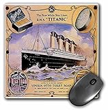 3dRose 8 x 8 x 0.25 Inches Mouse Pad, Vintage White