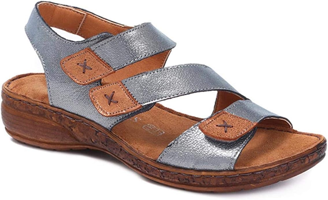 Pavers Womens Touch Fastening Flat Lightweight Sandals Shoes Amazon.co
