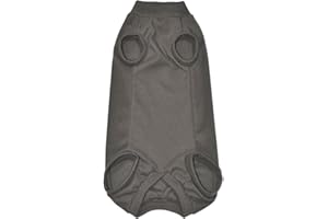 KITIPCOO Sphynx Cat Pajamas Four Leg Warm Fleece Sleeveless Bodysuit Elastic Pet Clothes for Hairless Cats Surgery Recovery Suit Clothes for Devon, Cornish (Grey, L (9-11 lbs))