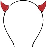 Leuceiy Devil Horns Headband,Little Bull Horn Devil Headband Halloween Adult Dress up Surprise Theme Party