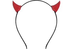 Leuceiy Devil Horns Headband,Little Bull Horn Devil Headband Halloween Adult Dress up Surprise Theme Party