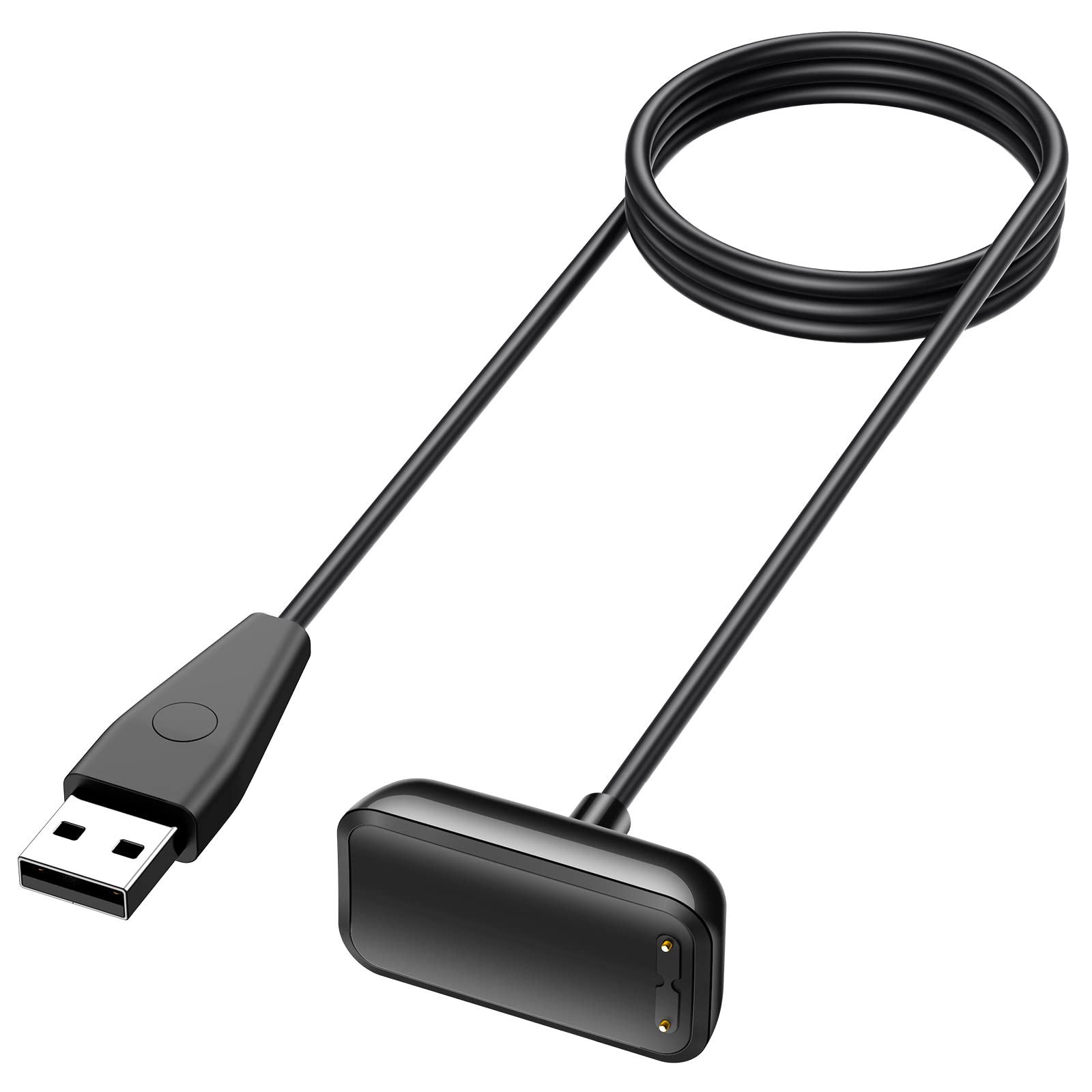 Vancle Charger Cable for Fitbit Luxe/Charge 5/Charge 6, Fast Charging with Reset Button Replacement USB Cord Accessories for Luxe/Charge 5/6 Smartwatch (100cm)
