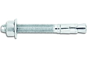 Powers Fastening Innovations 7438SD1 Power-Stud and Sd1 5/8-Inch by 8-1/2-Inch Type Carbon Steel Wedge Expansion Anchor Carbon Steel Clip, 25 Per Box