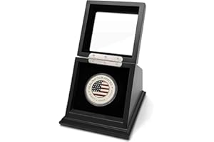 Chez Monett Challenge Coin Display Case 1.5-1.75 Inch 38-44.5 mm Coin Holder 1 Slot (Black, 1 Slot)