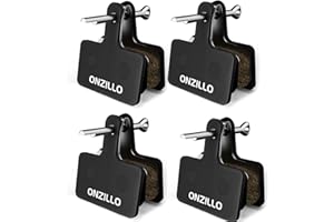 ONZILLO Bike Brake Pads, 4 Pairs Bicycle Brake Pads with Spring, Disc Brake Pads Replacement Fit for Mountain Road MTB Ebike Shimano Deore Br Tektro TRP Br-M575 Mt200 M525 M515 T615 T675 M505 M495