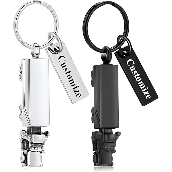 Semi Truck Urn Necklace For Ashes Stainless Steel Cremation Imrsanl
