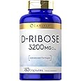 Carlyle D-Ribose Capsules | 3200mg | 180 Pills | Advanced Formula | Non-GMO, Gluten Free Supplement