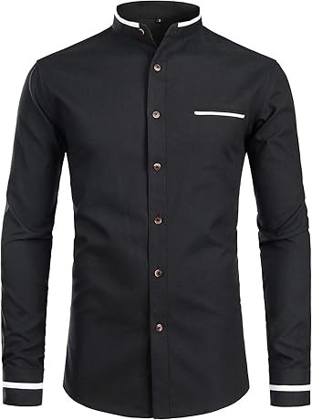 black oxford dress shirt