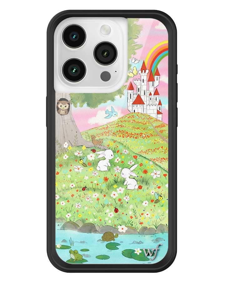 Photo 1 of Wildflower Cases - Fairytale, Compatible with Apple iPhone 15 Pro | Animal, Nature, Castle, Floral, Green Cute Trendy - Protective Black Bumper, 4ft Drop Test Certified, Women Owned Small Business