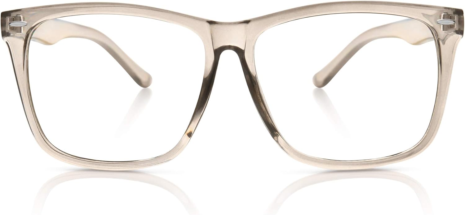 5zero1 Fake Glasses Big Frame Clear For Women Men Fashion Classic Retro