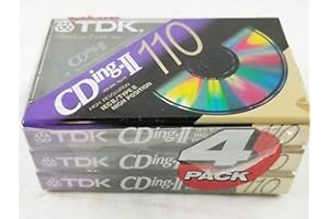 4-pack TDK Cd Power 110 Type Ii (Cro2) High Bias New Blank Audio Cassette Tapes