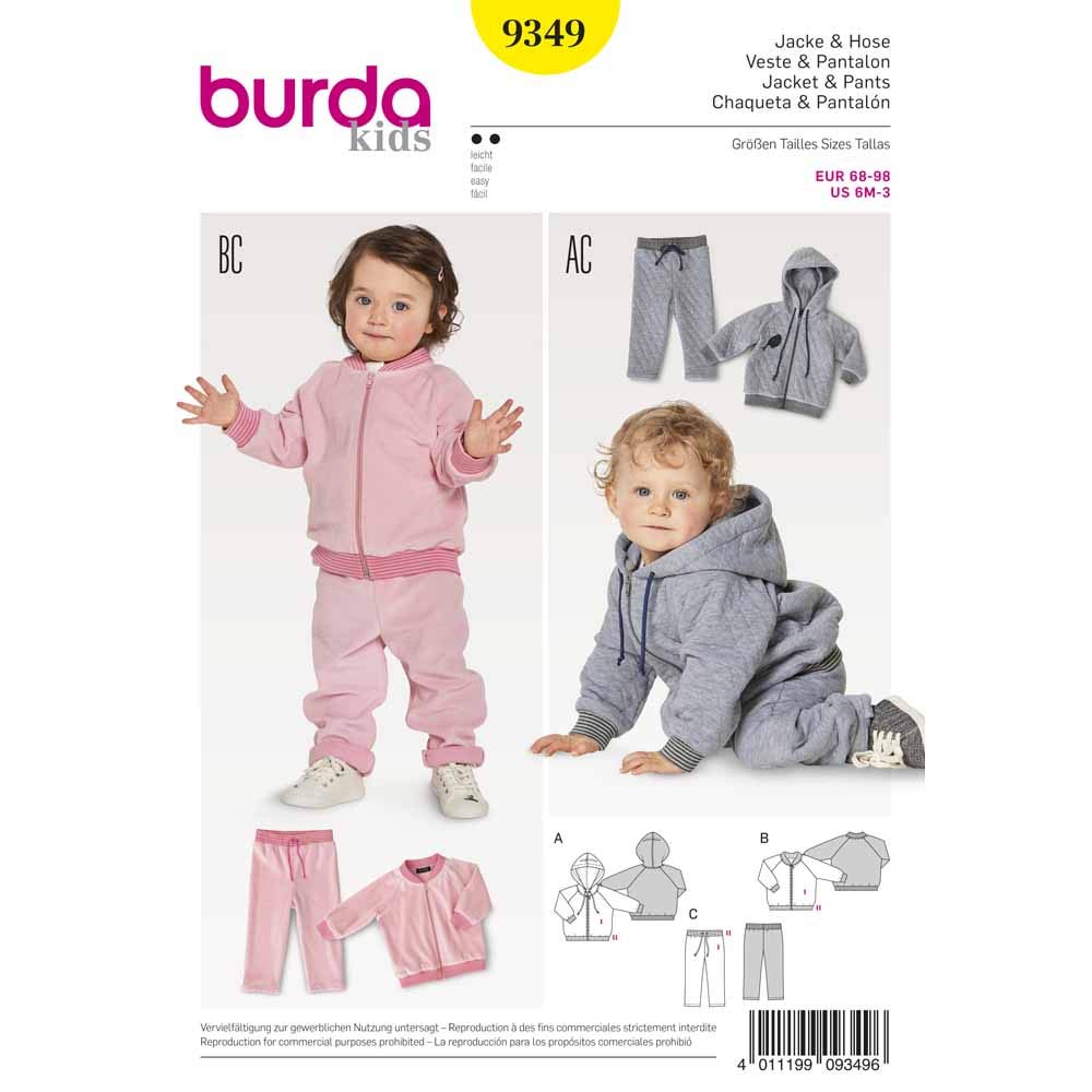 Burda Style Sewing Pattern B9349 Babies' Jacket and Trousers