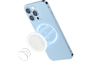 AUROX Compatible with MagSafe Base for iPhone 16/15/14/13/12 Magnetic Base Plate【Base Only】 Intended for Pop Socket Grip and Phone Ring Holder【Removable for Wireless Charging】(Clear)