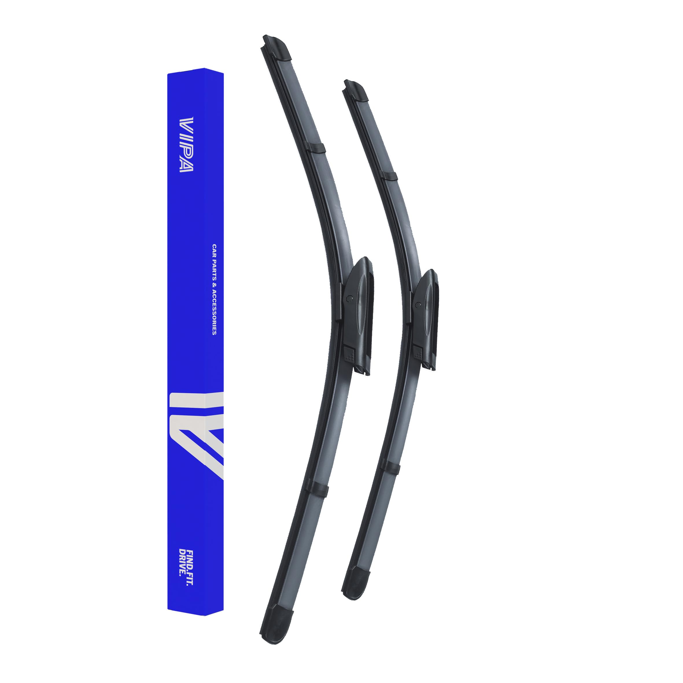 Vipa Car Parts Premium Wiper Blade Kit | Fits: RENAULT CLIO MK4 Hatchback (Nov 2012 to Oct 2019) | All-Weather Performance | Durable, Streak-Free Windshield Wipers | Easy Installation